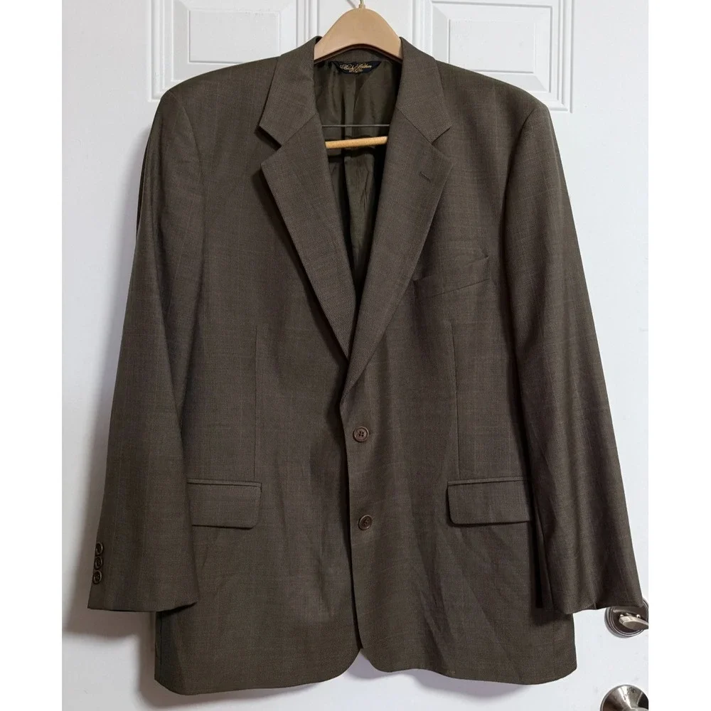 Brooks‎ Brothers Men's Wool Blazer Classic Two-Button Timeless Tailoring Elegant